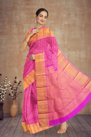 Barbie Pink Bridal Kanjivaram Silk Saree 10064977