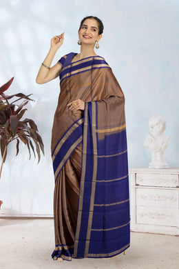 Brown Kanjivaram Pure Silk Saree 10076082