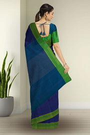 Blue Art Silk Kanjivaram Saree With Checks Design 10076337