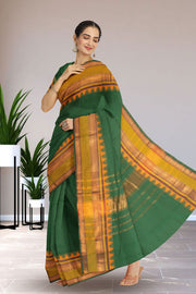 Green Handloom Kanchi Cotton Saree 10071715