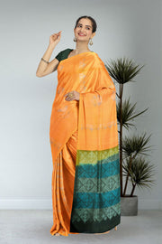 Butterscotch Orange Handloom Kanjivaram Soft Silk Saree 10063246