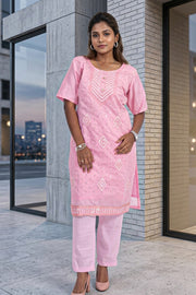 Pink Sequin Embroidery Viscose Silk Salwar Suit 10076191