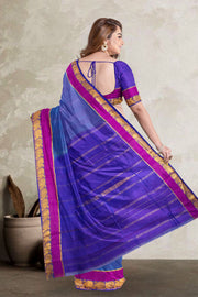  Dell Blue Kanjivaram Silk Saree 10075604