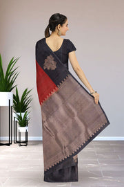 Maroon Handloom Kanjivaram Soft Silk Saree 10066259