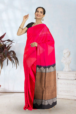 Hot Pink Kanjivaram Soft Silk Saree 10063782