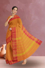 Yellow Handloom Chettinad Cotton Saree 10075098