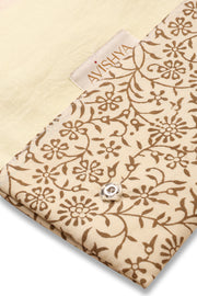 White Handblock Printed Mobile Wallet 10074721