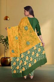 Green Batik Printed Co-ord Set 10066221