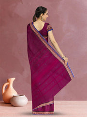 Maroon Handloom Kanchi Cotton Saree 10071820
