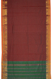 Maroon Thousand Buttas Chettinad Cotton Saree 10075973