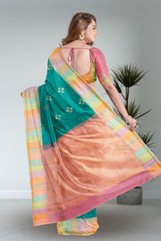 Blue Handloom Kanjivaram Soft Silk Saree 10075674