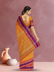 Yellow Handloom Kanchi Cotton Saree 10071835