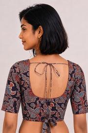Black Ajrakh Printed Cotton Blouse 10069972