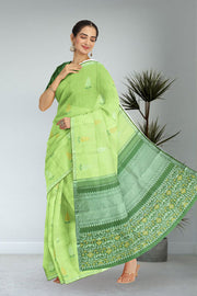 Mint Green Pure Zari Kanjivaram Silk Saree 10062478