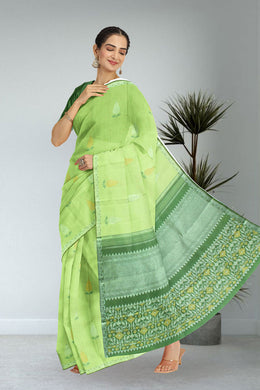 Mint Green Pure Zari Kanjivaram Silk Saree 10062478