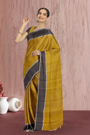 Golden Brown Kanjivaram Vegan Silk Saree 10075560