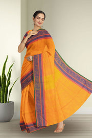 Yellow Handloom Kanchi Cotton Saree 10071774