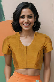 Brown Maheshwari Silk Cotton Blouse 10075050