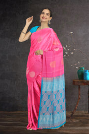 Pink Kanjivaram Pure Silk Saree 10076085