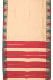 Beige Vegan Silk Kanjivaram Saree 10077941