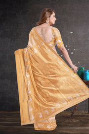 Gold Kanjivaram Tissue Vegan Silk Saree 10075574