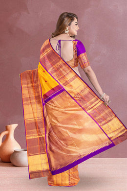 Amber Korvai Kanjivaram Silk Saree 10075666