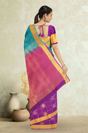 Blue Handloom Kanjivaram Soft Silk Saree 10075698