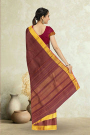 Maroon Handloom Kanjivaram Silk Saree 10065045