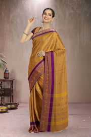 Yellow Handloom Chettinad Cotton Saree 10075892