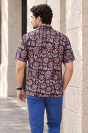 Multi Colour Half Sleeve Jahota Printed Cotton Mens Shirt 10074322