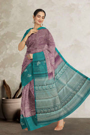 Violet Handloom Kanjivaram Soft Silk Saree 10066258