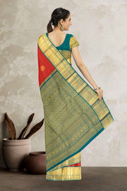 Red Korvai Kanjivaram Silk Saree 10065799