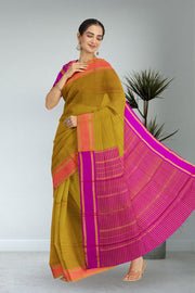 Yellow Kanjivaram Pure Silk Saree 10076072