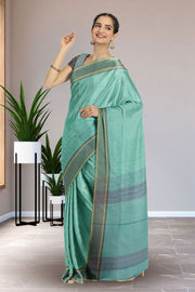 Green Art Silk Kanjivaram Saree With Checks Design 10076308