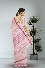 Grey Dhaniakhali Cotton Saree Without Blouse 10075205