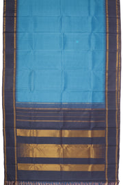 Blue Kanjivaram Silk Saree with Thandavalam Border 10077924