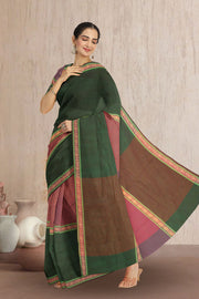 Green Handloom Chettinad Cotton Saree 10072615
