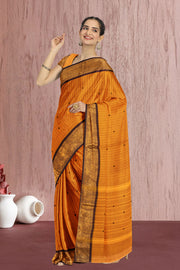 Brown Handloom Chettinad Cotton Saree 10075909