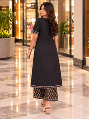 Black Printed Cotton Co-ord Set 10075946