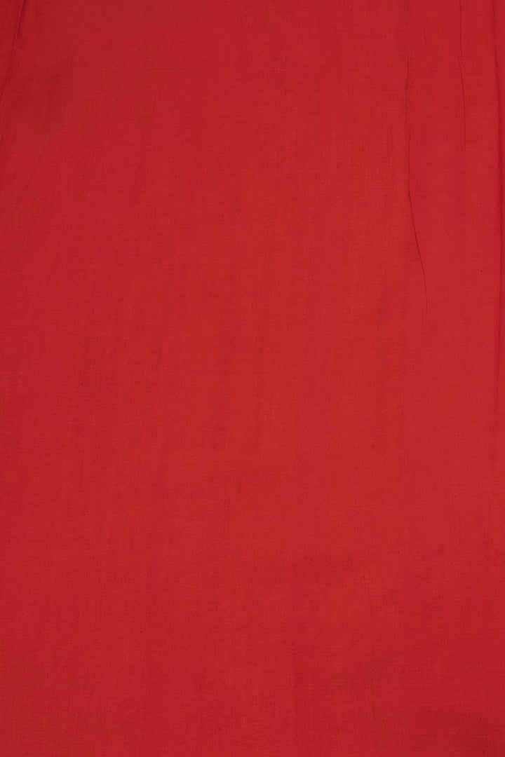 Brown with Red Handloom Pochampally Ikat Cotton Saree  - Avishya