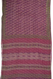 Cardinal Purple Hand Block Print Kota Cotton Saree 10074173