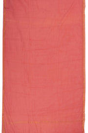 Peach Orange Solid Style Kota Cotton Saree with Contrast Blouse 10074188