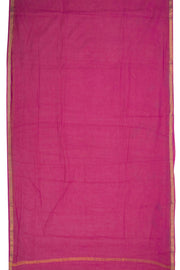 Magenta Pink Solid Style Kota Cotton Saree with Contrast Blouse 10074190
