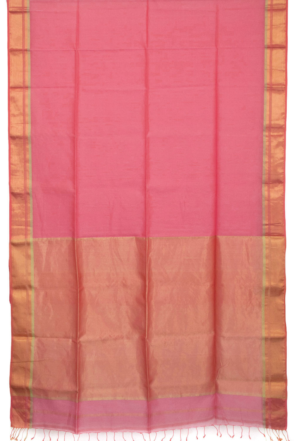 Pink Handloom Maheshwari Silk Cotton Saree - Avishya