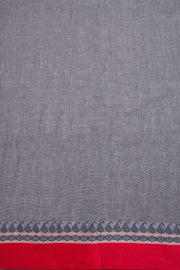 Grey Shantipur Tant Bengal Cotton Saree 10069063 - Avishya