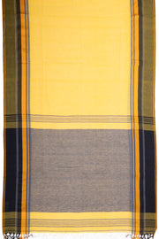 Yellow Shantipur Tant Bengal Cotton Saree
