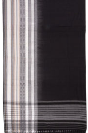 Black Handloom Dhaniakhali Cotton Saree Without Blouse 10073003
