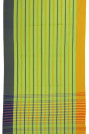 Green Handloom Dhaniakhali Cotton Saree Without Blouse 10073005