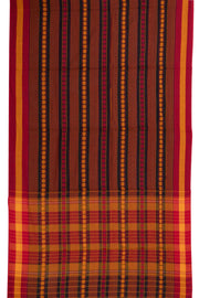 Black Handloom Dhaniakhali Cotton Saree Without Blouse 10073011