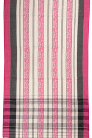 White Handloom Dhaniakhali Cotton Saree Without Blouse 10073020